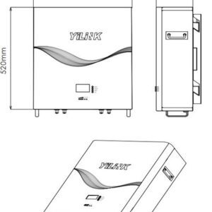 Yilink Batteria LifePo4 4.8Kw 100A 48v versione Wall - immagine 4