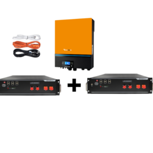Kit SP24 Axpert Max 8.0Kw 48V Off-Grid Inverter and 2 x Pylontech US3000C total 7.1Kw storage