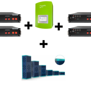 Kit Inverter SOLIS ZeroCo2 Small 6Kw Ibrido on-grid 48v + 14.2Kw Accumulo Pylontech LifePo4 + armadio Rack 19 per batterie