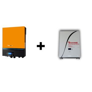 Kit Inverter SP24 Axpert Max 8Kw 48V Off-Grid 1 x Batteria Lifepo4 Wall SP24 100Ah 48v (4.8Kw)