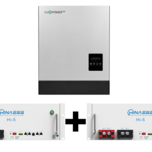 KIT LuxPower Tek Inverter LXP 6Kw 48V Ibrido On-Grid CEI 021 + 2 Batterie 5.12Kw (10.24kw totali)