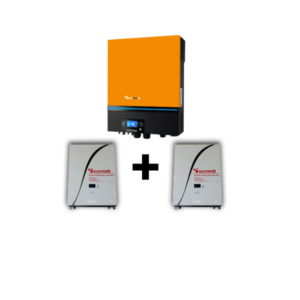 Kit SP24 Axpert Max 8.0Kw 48V Off-Grid Inverter and 2 x Batteries SP24 100AH 48V total 9.6Kw storage