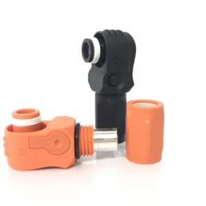 Pair of Pylontech Battery Connectors Orange/Black EV Amphenol Industrial, Female 120A - Image 4