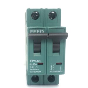FEEO FPV-63 25A 2P (2 Pole) 550VDC DC Thermal Magnet Continuous Current