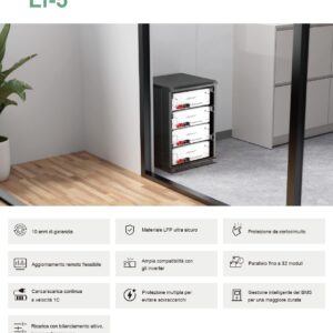 Kit LuxPower Tek Inverter SNA12000 SNA12Kw 48V Ibrido Off-Grid, Mppt 24kw, + 4 batterie da 5,12 kw (totale 20,48 kw) - immagine 5