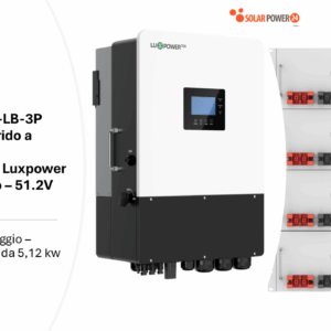 Luxpower TriP2-LB-3P 12Kw Trifase Ibrido a bassa tensione / Off-Grid + 4 batterie Li-5 da 5,12 kw (totale 20,48 kw)