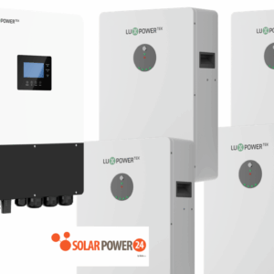 Luxpower TriP2-LB-3P 12Kw Trifase Ibrido a bassa tensione / Off-Grid + 4 Batterie PowerGem Luxpower 5.12kWh al Litio – 51.2V tot 20.48Kw