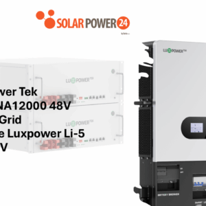 Kit LuxPower Tek Inverter SNA12000 SNA12Kw 48V Ibrido Off-Grid, Mppt 24kw, + 2 batterie Li-5 da 5,12 kw 48v tot 10,24kw
